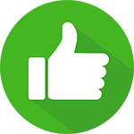 green thumbs up new